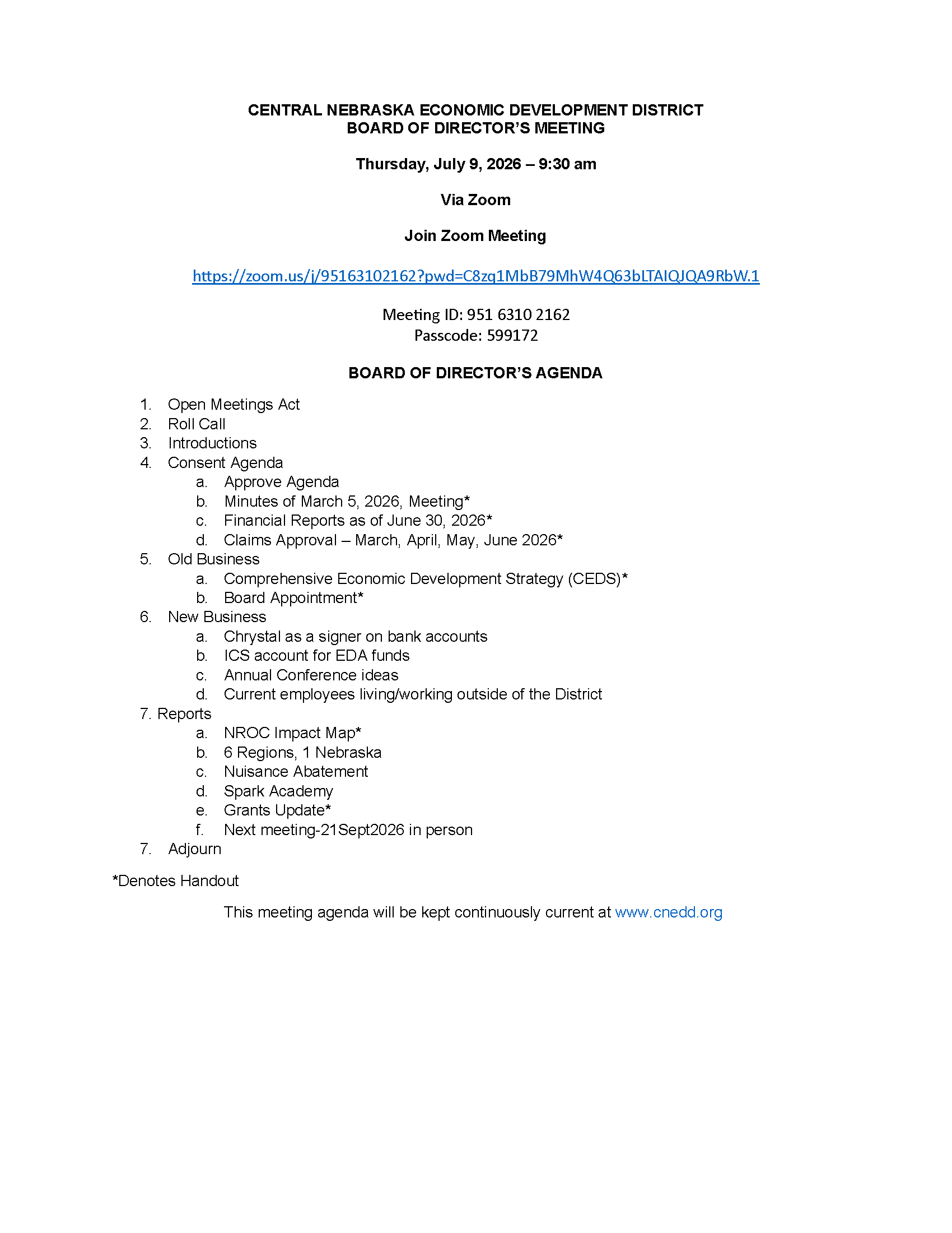 9July2026 BOD Agenda